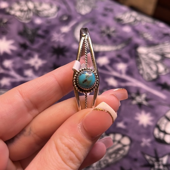 Esther White Navajo handmade sterling cuff NEW - Picture 4 of 4